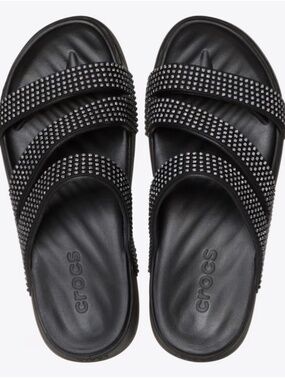 Crocs Getaway Strappy Gems Sandals Black Size 9 Never Worn